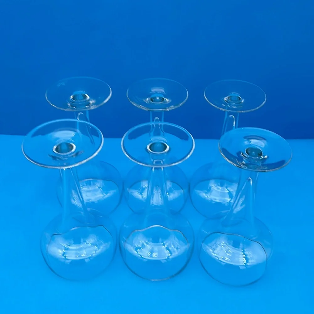 6 MCM Rosenthal Hollow Stem Crystal Champagne Coupes